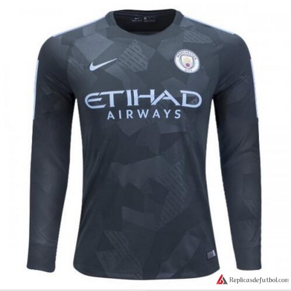 Camiseta Manchester City Tercera equipación ML 2017-2018